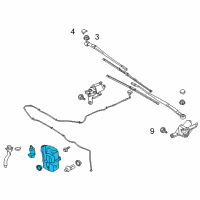 OEM Ford Escape Washer Reservoir Diagram - FJ5Z-17618-A
