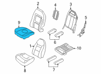 OEM Ford Seat Cushion Pad Diagram - 9C2Z-15632A22-A