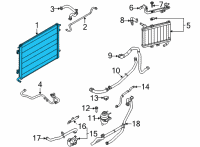 OEM Ford Mustang Auxiliary Radiator Diagram - KR3Z-8005-C