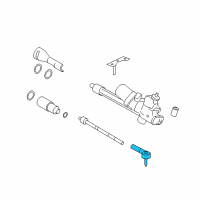 OEM Ford Escape Outer Tie Rod Diagram - 5L8Z-3A130-AA