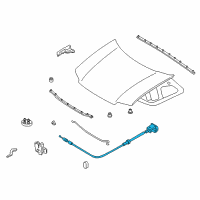 OEM Ford Escape Release Cable Diagram - 6L8Z-16916-AA
