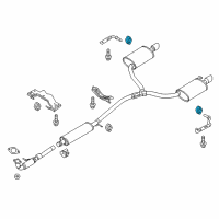 OEM Ford Explorer Front Pipe Insulator Diagram - BB5Z-5F262-A