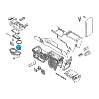 OEM Ford Flex Cup Holder Insert Diagram - DA8Z-7413562-AA