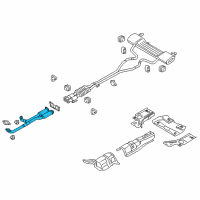 OEM Lincoln Continental Front Pipe Diagram - GD9Z-5G203-D