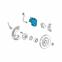 OEM Lincoln LS Caliper Assembly Diagram - XW4Z-2552-AB