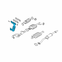 OEM Ford Escape Manifold With Converter Diagram - 8L8Z-5G232-AA