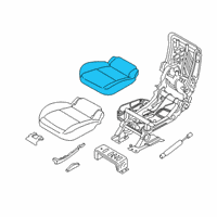 OEM Ford Transit Connect Seat Cushion Pad Diagram - KT1Z-1763841-A