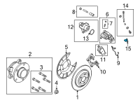 OEM Ford Escape Rear Speed Sensor Diagram - JX6Z-2C190-F