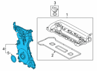OEM Ford Escape COVER - CYLINDER FRONT Diagram - LX6Z-6019-A