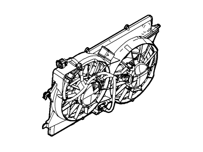 Ford 1S4Z-8C607-AC Motor And Fan Assembly - Engine Cooling