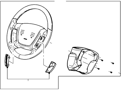 Ford 6M6Z-78043B13-BA Steering Wheel Assembly - Air Bag