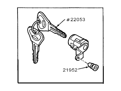Ford F7CZ-5422050-AA Lock Cylinder With Keys