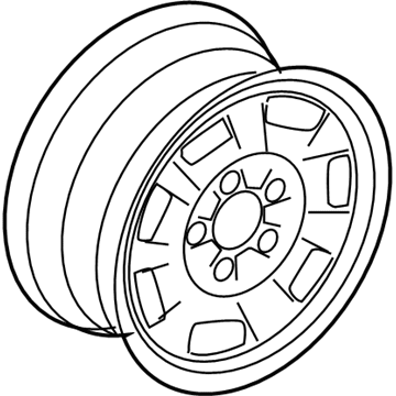 Ford 4C2Z-1015-AA Wheel, Steel