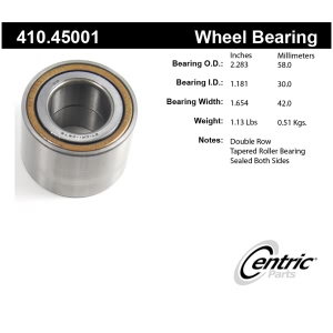 Centric Premium™ Rear Driver Side Wheel Bearing and Race Set for Ford Probe - 410.45001