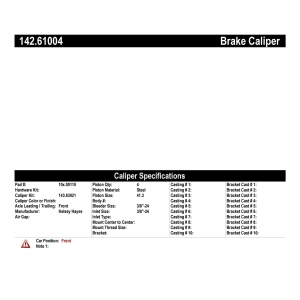 Centric Posi Quiet™ Loaded Brake Caliper for Mercury Villager - 142.61004