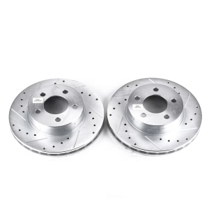 Power Stop PowerStop Evolution Performance Drilled, Slotted& Plated Brake Rotor Pair for Ford Explorer - AR8554XPR