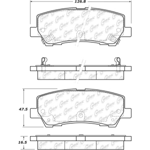 Centric Posi Quiet™ Ceramic Rear Disc Brake Pads for 2017 Ford Mustang - 105.17930