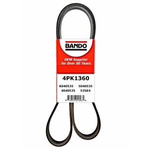 BANDO Rib Ace™ V-Ribbed OEM Quality Serpentine Belt for Ford Transit Connect - 4PK1360
