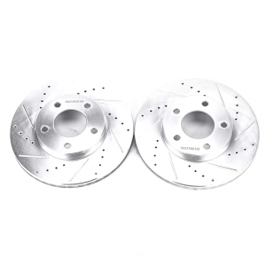 Power Stop PowerStop Evolution Performance Drilled, Slotted& Plated Brake Rotor Pair for Mercury - AR8588XPR