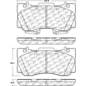 Centric Premium Ceramic Front Disc Brake Pads for 2016 Ford Mustang - 301.17840