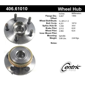 Centric C-Tek™ Standard Wheel Bearing And Hub Assembly for Ford Thunderbird - 406.61010E