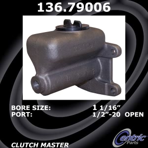 Centric Premium Clutch Master Cylinder for Ford F-250 - 136.79006
