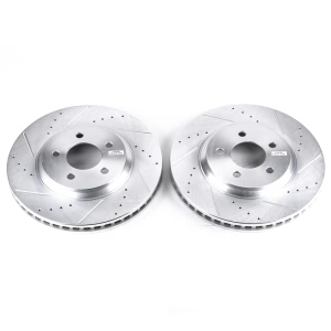 Power Stop PowerStop Evolution Performance Drilled, Slotted& Plated Brake Rotor Pair for Ford Mustang - AR8171XPR