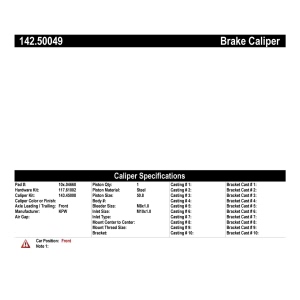 Centric Posi Quiet™ Loaded Brake Caliper for Ford Aspire - 142.50049