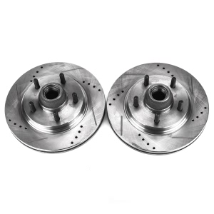 Power Stop PowerStop Evolution Performance Drilled, Slotted& Plated Brake Rotor Pair for Lincoln - AR8583XPR