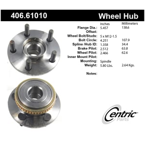 Centric Premium™ Wheel Bearing And Hub Assembly for Ford Thunderbird - 406.61010