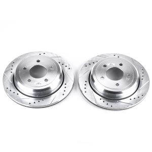 Power Stop PowerStop Evolution Performance Drilled, Slotted& Plated Brake Rotor Pair for Mercury - AR8165XPR