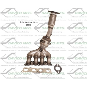 Davico Exhaust Manifold with Integrated Catalytic Converter for Ford Fiesta - 19542