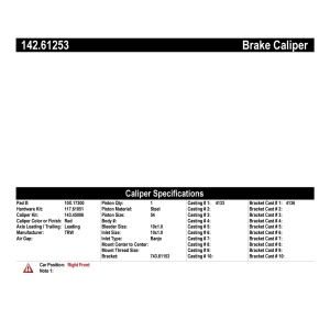 Centric Posi Quiet™ Loaded Brake Caliper for Ford Fiesta - 142.61253