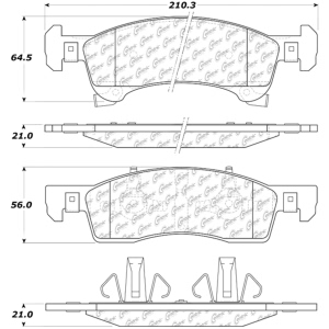 Centric Posi Quiet™ Ceramic Front Disc Brake Pads for 2006 Lincoln Navigator - 105.09340