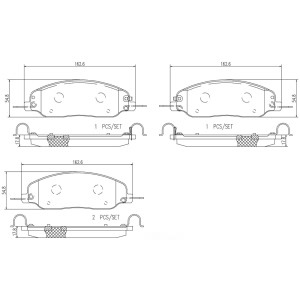 brembo Premium Ceramic Front Disc Brake Pads for 2014 Ford Mustang - P24176N