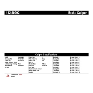 Centric Posi Quiet™ Loaded Brake Caliper for Ford Festiva - 142.50202
