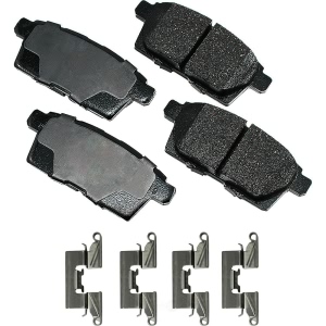 Akebono Pro-ACT™ Ultra-Premium Ceramic Rear Disc Brake Pads for 2010 Lincoln MKX - ACT1259