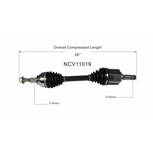 GSP North America Front Driver Side CV Axle Assembly for Lincoln MKX - NCV11019