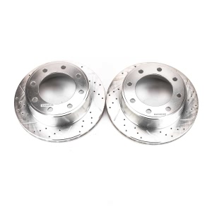 Power Stop PowerStop Evolution Performance Drilled, Slotted& Plated Brake Rotor Pair for Ford F-350 Super Duty - AR8571XPR