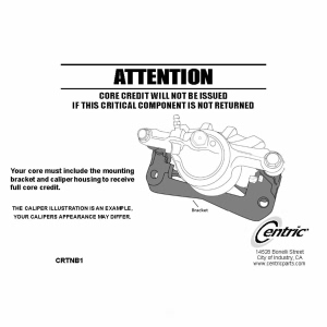 Centric Posi Quiet™ Loaded Front Passenger Side Brake Caliper for Ford Windstar - 142.61059