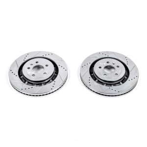 Power Stop PowerStop Evolution Performance Drilled, Slotted& Plated Brake Rotor Pair for Lincoln - AR85141XPR