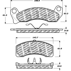 Centric Posi Quiet Pro™ Semi-Metallic Front Disc Brake Pads for 1985 Ford LTD - 500.04990