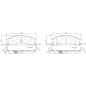 brembo Premium Ceramic Front Disc Brake Pads for 2013 Ford Explorer - P24178N