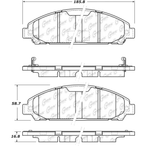 Centric Posi Quiet™ Ceramic Front Disc Brake Pads for 2015 Ford Mustang - 105.17910