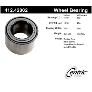 Centric Premium™ Front Passenger Side Double Row Wheel Bearing for Mercury Villager - 412.42002